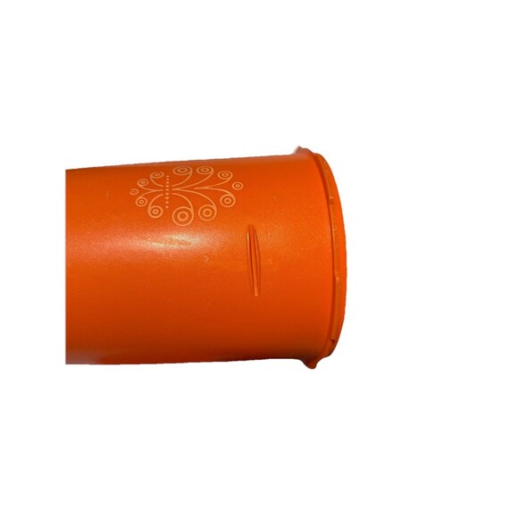 Vintage Tupperware Nesting Servalier Canister with Lid Orange Starburst 809-6 - Picture 4 of 7
